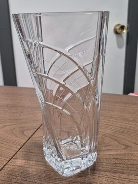 Square Rogaska Lead Crystal Vase